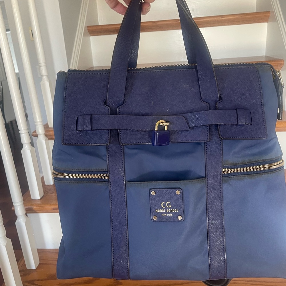 Henri Bendel Navy Blue Men's Bag